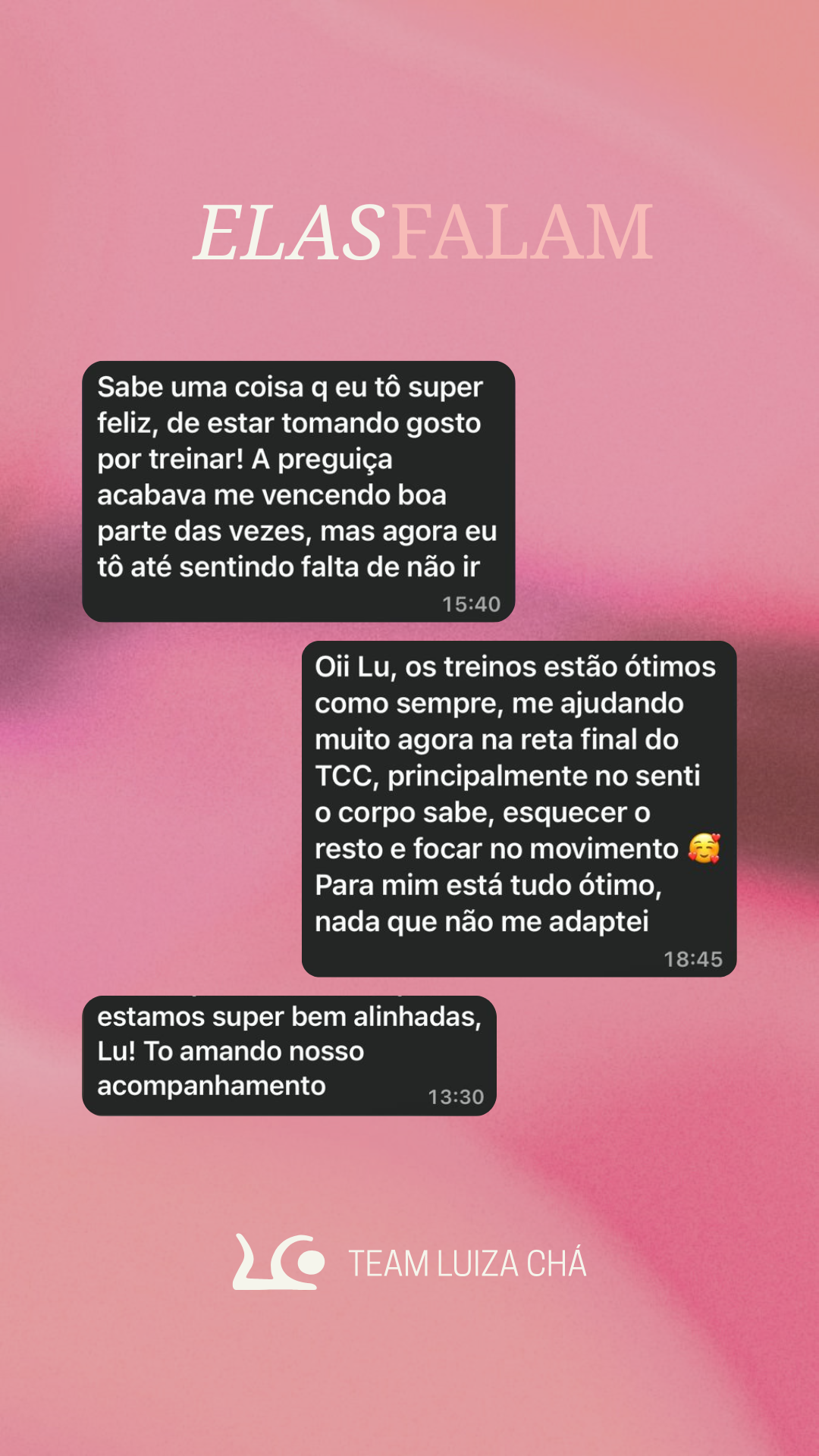 Depoimento tomando gosto por treinar